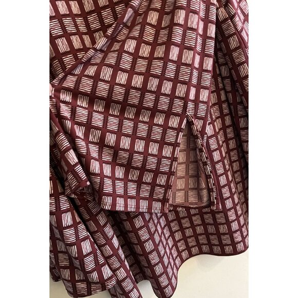 CATO  Womens 22/24W 1970s Style Long Sleeve Tunic Red and White Checkered - Picture 11 of 12